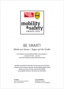 auto motor und sport mobility safety Award 2018 BE MART!