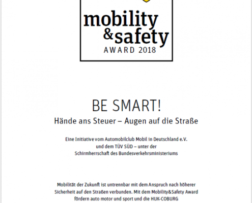 auto motor und sport mobility safety Award 2018 BE MART!