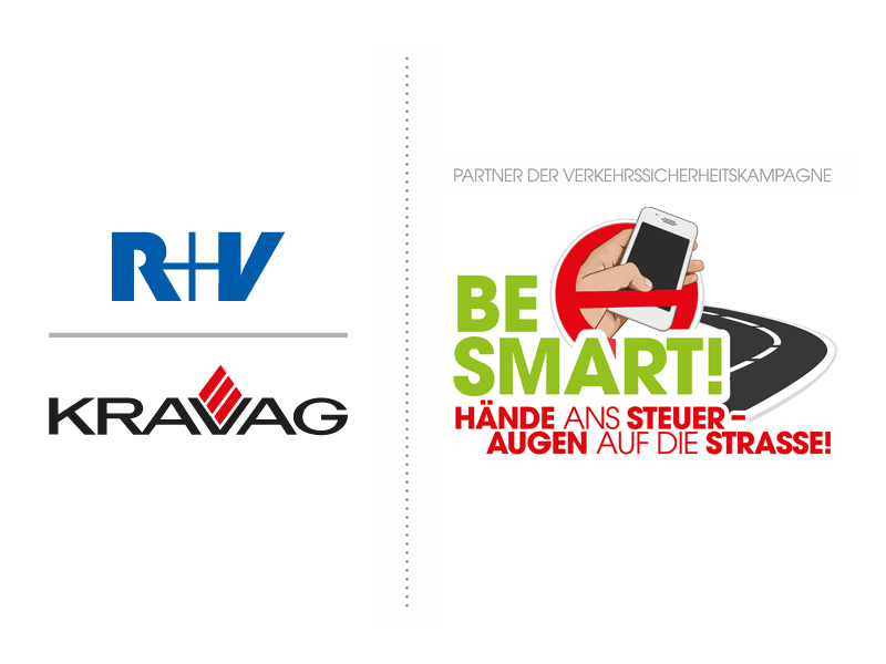 R+V & KRAVAG sind Partner der Verkehrssicherheitskampagne BE SMART!